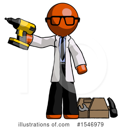 Royalty-Free (RF) Orange Design Mascot Clipart Illustration by Leo Blanchette - Stock Sample #1546979