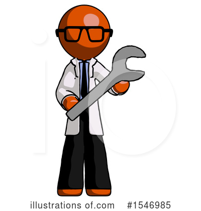 Royalty-Free (RF) Orange Design Mascot Clipart Illustration by Leo Blanchette - Stock Sample #1546985