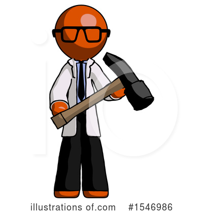 Royalty-Free (RF) Orange Design Mascot Clipart Illustration by Leo Blanchette - Stock Sample #1546986