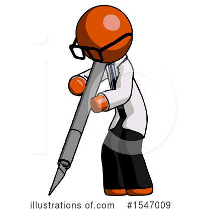 Royalty-Free (RF) Orange Design Mascot Clipart Illustration by Leo Blanchette - Stock Sample #1547009