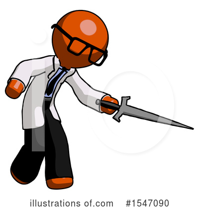 Royalty-Free (RF) Orange Design Mascot Clipart Illustration by Leo Blanchette - Stock Sample #1547090