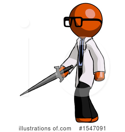 Royalty-Free (RF) Orange Design Mascot Clipart Illustration by Leo Blanchette - Stock Sample #1547091