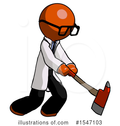 Royalty-Free (RF) Orange Design Mascot Clipart Illustration by Leo Blanchette - Stock Sample #1547103