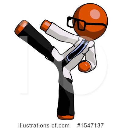 Royalty-Free (RF) Orange Design Mascot Clipart Illustration by Leo Blanchette - Stock Sample #1547137