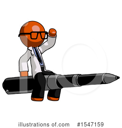 Royalty-Free (RF) Orange Design Mascot Clipart Illustration by Leo Blanchette - Stock Sample #1547159
