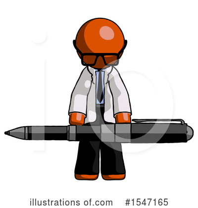 Royalty-Free (RF) Orange Design Mascot Clipart Illustration by Leo Blanchette - Stock Sample #1547165