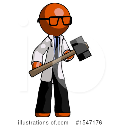 Royalty-Free (RF) Orange Design Mascot Clipart Illustration by Leo Blanchette - Stock Sample #1547176