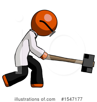 Royalty-Free (RF) Orange Design Mascot Clipart Illustration by Leo Blanchette - Stock Sample #1547177