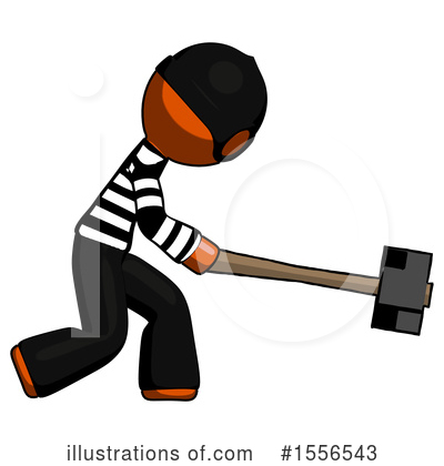 Royalty-Free (RF) Orange Design Mascot Clipart Illustration by Leo Blanchette - Stock Sample #1556543