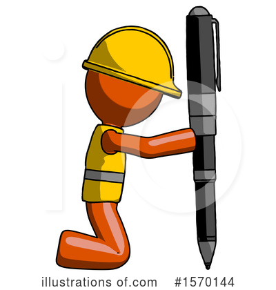 Royalty-Free (RF) Orange Design Mascot Clipart Illustration by Leo Blanchette - Stock Sample #1570144