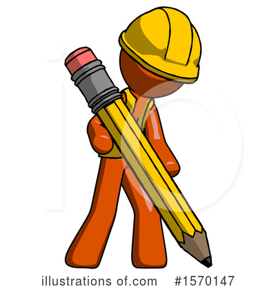 Royalty-Free (RF) Orange Design Mascot Clipart Illustration by Leo Blanchette - Stock Sample #1570147