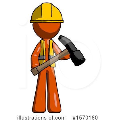 Royalty-Free (RF) Orange Design Mascot Clipart Illustration by Leo Blanchette - Stock Sample #1570160