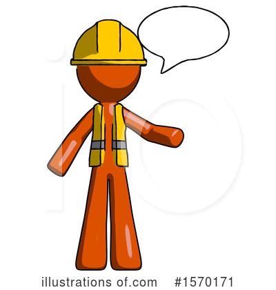 Royalty-Free (RF) Orange Design Mascot Clipart Illustration by Leo Blanchette - Stock Sample #1570171