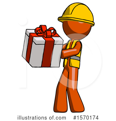 Royalty-Free (RF) Orange Design Mascot Clipart Illustration by Leo Blanchette - Stock Sample #1570174