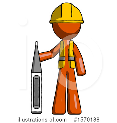 Royalty-Free (RF) Orange Design Mascot Clipart Illustration by Leo Blanchette - Stock Sample #1570188