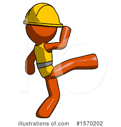 Royalty-Free (RF) Orange Design Mascot Clipart Illustration by Leo Blanchette - Stock Sample #1570202
