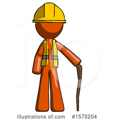Royalty-Free (RF) Orange Design Mascot Clipart Illustration by Leo Blanchette - Stock Sample #1570204
