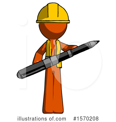 Royalty-Free (RF) Orange Design Mascot Clipart Illustration by Leo Blanchette - Stock Sample #1570208