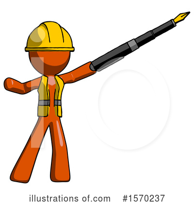 Royalty-Free (RF) Orange Design Mascot Clipart Illustration by Leo Blanchette - Stock Sample #1570237