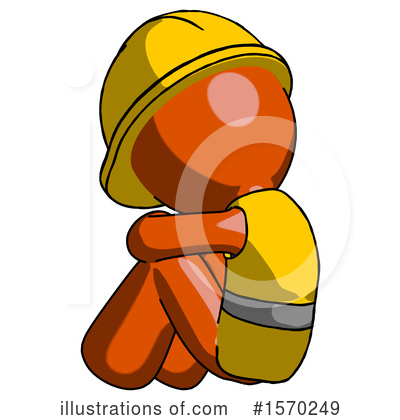 Royalty-Free (RF) Orange Design Mascot Clipart Illustration by Leo Blanchette - Stock Sample #1570249