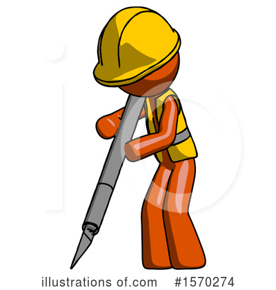 Royalty-Free (RF) Orange Design Mascot Clipart Illustration by Leo Blanchette - Stock Sample #1570274