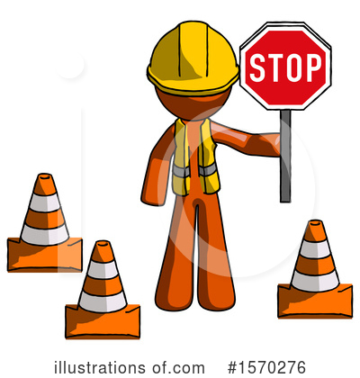 Royalty-Free (RF) Orange Design Mascot Clipart Illustration by Leo Blanchette - Stock Sample #1570276