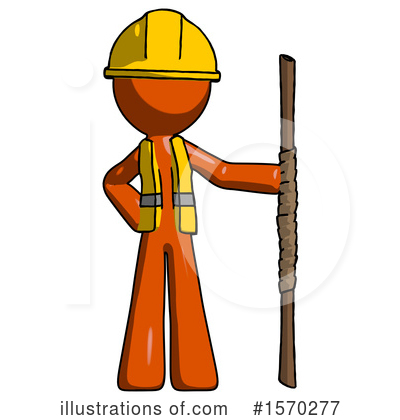 Royalty-Free (RF) Orange Design Mascot Clipart Illustration by Leo Blanchette - Stock Sample #1570277
