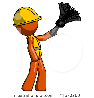 Royalty-Free (RF) Orange Design Mascot Clipart Illustration by Leo Blanchette - Stock Sample #1570286