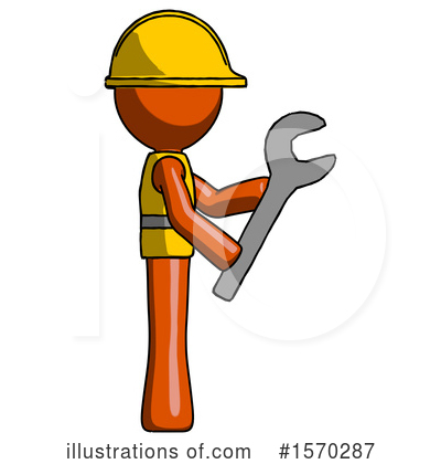 Royalty-Free (RF) Orange Design Mascot Clipart Illustration by Leo Blanchette - Stock Sample #1570287