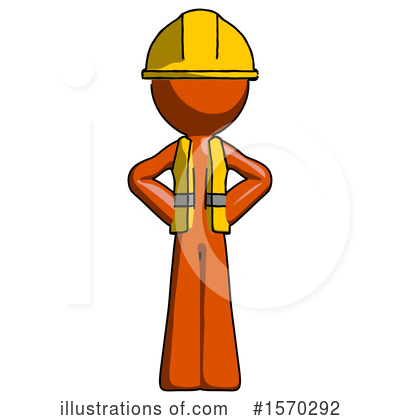 Royalty-Free (RF) Orange Design Mascot Clipart Illustration by Leo Blanchette - Stock Sample #1570292