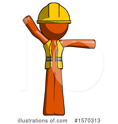 Royalty-Free (RF) Orange Design Mascot Clipart Illustration by Leo Blanchette - Stock Sample #1570313