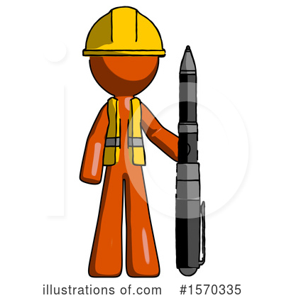 Royalty-Free (RF) Orange Design Mascot Clipart Illustration by Leo Blanchette - Stock Sample #1570335