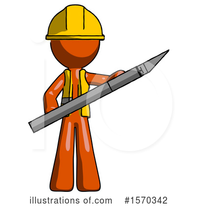 Royalty-Free (RF) Orange Design Mascot Clipart Illustration by Leo Blanchette - Stock Sample #1570342
