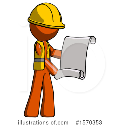 Royalty-Free (RF) Orange Design Mascot Clipart Illustration by Leo Blanchette - Stock Sample #1570353