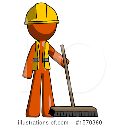 Royalty-Free (RF) Orange Design Mascot Clipart Illustration by Leo Blanchette - Stock Sample #1570360