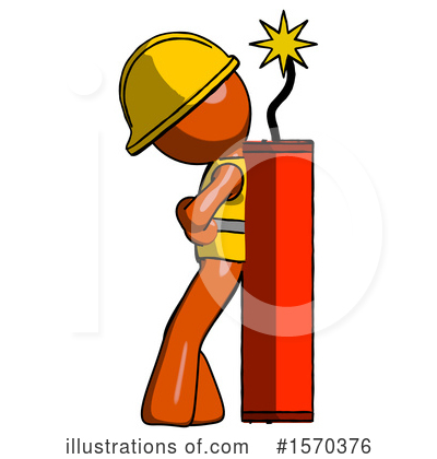 Royalty-Free (RF) Orange Design Mascot Clipart Illustration by Leo Blanchette - Stock Sample #1570376