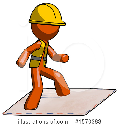 Royalty-Free (RF) Orange Design Mascot Clipart Illustration by Leo Blanchette - Stock Sample #1570383