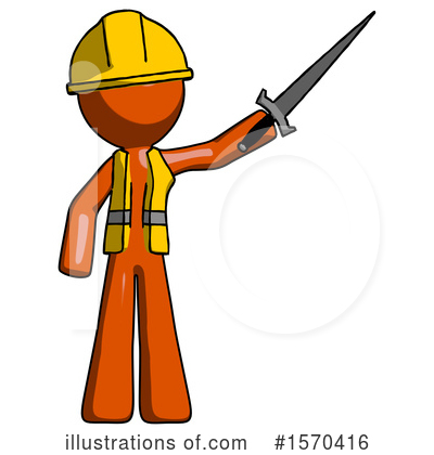 Royalty-Free (RF) Orange Design Mascot Clipart Illustration by Leo Blanchette - Stock Sample #1570416