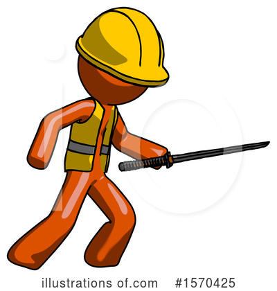 Royalty-Free (RF) Orange Design Mascot Clipart Illustration by Leo Blanchette - Stock Sample #1570425