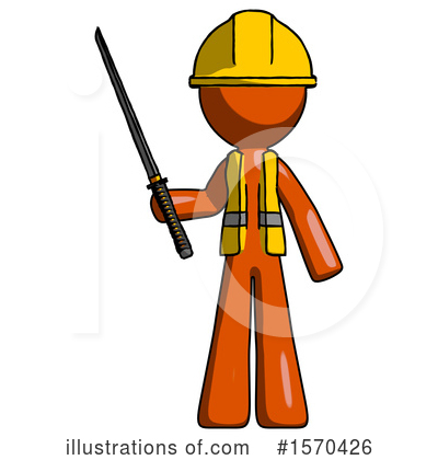 Royalty-Free (RF) Orange Design Mascot Clipart Illustration by Leo Blanchette - Stock Sample #1570426