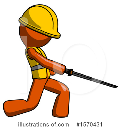Royalty-Free (RF) Orange Design Mascot Clipart Illustration by Leo Blanchette - Stock Sample #1570431