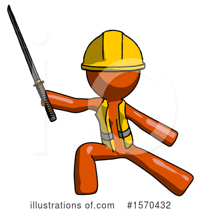 Royalty-Free (RF) Orange Design Mascot Clipart Illustration by Leo Blanchette - Stock Sample #1570432