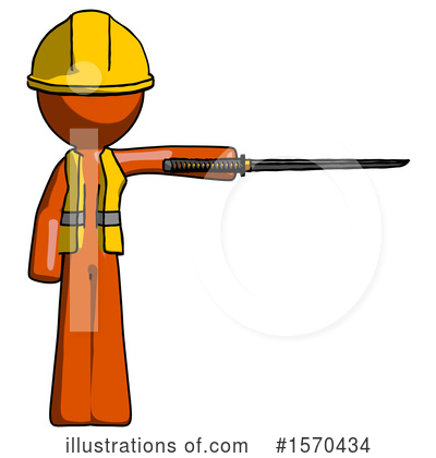 Royalty-Free (RF) Orange Design Mascot Clipart Illustration by Leo Blanchette - Stock Sample #1570434