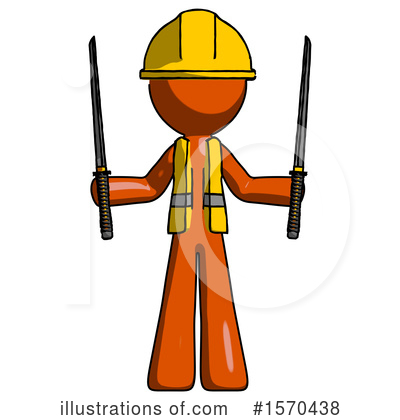 Royalty-Free (RF) Orange Design Mascot Clipart Illustration by Leo Blanchette - Stock Sample #1570438