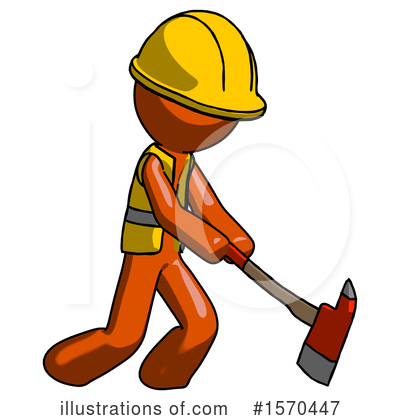 Royalty-Free (RF) Orange Design Mascot Clipart Illustration by Leo Blanchette - Stock Sample #1570447