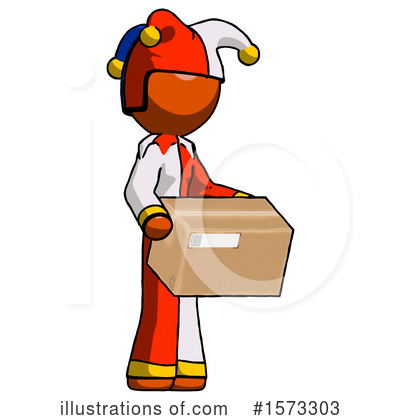 Royalty-Free (RF) Orange Design Mascot Clipart Illustration by Leo Blanchette - Stock Sample #1573303
