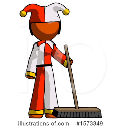 Royalty-Free (RF) Orange Design Mascot Clipart Illustration by Leo Blanchette - Stock Sample #1573349