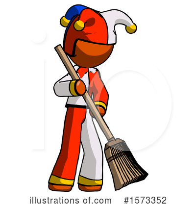 Royalty-Free (RF) Orange Design Mascot Clipart Illustration by Leo Blanchette - Stock Sample #1573352