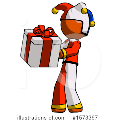 Royalty-Free (RF) Orange Design Mascot Clipart Illustration by Leo Blanchette - Stock Sample #1573397