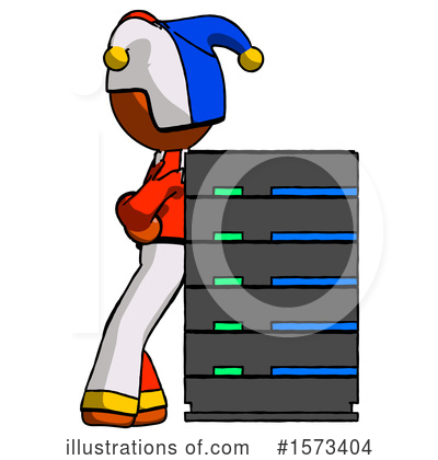 Royalty-Free (RF) Orange Design Mascot Clipart Illustration by Leo Blanchette - Stock Sample #1573404